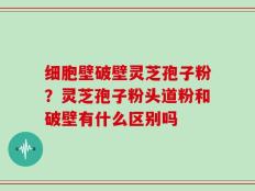 细胞壁破壁灵芝孢子粉？灵芝孢子粉头道粉和破壁有什么区别吗