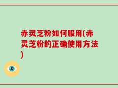 赤灵芝粉如何服用(赤灵芝粉的正确使用方法)