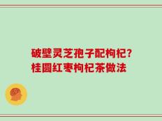 破壁灵芝孢子配枸杞？桂圆红枣枸杞茶做法