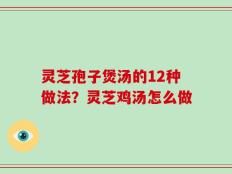 灵芝孢子煲汤的12种做法？灵芝鸡汤怎么做