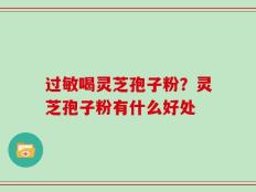 过敏喝灵芝孢子粉？灵芝孢子粉有什么好处