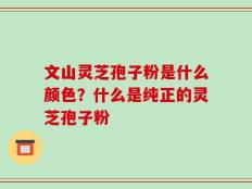 文山灵芝孢子粉是什么颜色？什么是纯正的灵芝孢子粉