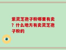 紫灵芝孢子粉哪里有卖？什么地方有卖灵芝孢子粉的