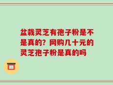 盆栽灵芝有孢子粉是不是真的？网购几十元的灵芝孢子粉是真的吗