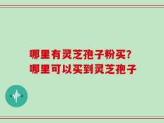 哪里有灵芝孢子粉买？哪里可以买到灵芝孢子