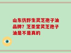 山东仿野生灵芝孢子油品牌？芝圣堂灵芝孢子油是不是真的