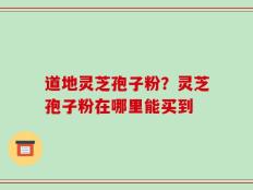 道地灵芝孢子粉？灵芝孢子粉在哪里能买到
