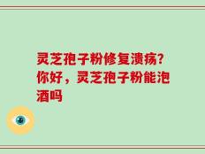 灵芝孢子粉修复溃疡？你好，灵芝孢子粉能泡酒吗