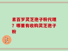 素百岁灵芝孢子粉代理？哪里有收购灵芝孢子粉