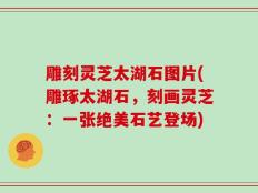 雕刻灵芝太湖石图片(雕琢太湖石，刻画灵芝：一张绝美石艺登场)