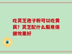 吃灵芝孢子粉可以吃黄苠？灵芝配什么服用保健效果好