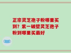 正宗灵芝孢子粉哪里买到？紫一破壁灵芝孢子粉到哪里买最好