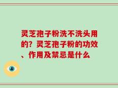 灵芝孢子粉洗不洗头用的？灵芝孢子粉的功效、作用及禁忌是什么