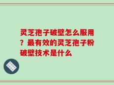 灵芝孢子破壁怎么服用？最有效的灵芝孢子粉破壁技术是什么