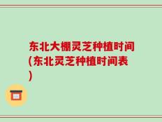 东北大棚灵芝种植时间(东北灵芝种植时间表)