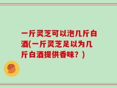 一斤灵芝可以泡几斤白酒(一斤灵芝足以为几斤白酒提供香味？)
