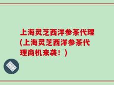 上海灵芝西洋参茶代理(上海灵芝西洋参茶代理商机来袭！)