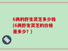 6两的野生灵芝多少钱(6两野生灵芝的价格是多少？)
