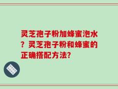 灵芝孢子粉加蜂蜜泡水？灵芝孢子粉和蜂蜜的正确搭配方法？