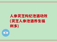 人参灵芝构杞泡酒功效(灵芝人参泡酒养生福利多)