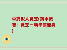 中药拟人灵芝(药中灵智：灵芝一场华丽变身)