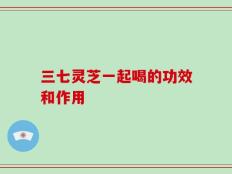 三七灵芝一起喝的功效和作用