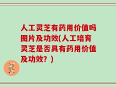 人工灵芝有药用价值吗图片及功效(人工培育灵芝是否具有药用价值及功效？)