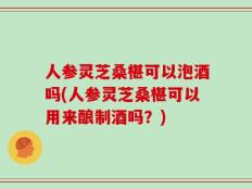 人参灵芝桑椹可以泡酒吗(人参灵芝桑椹可以用来酿制酒吗？)