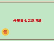 丹参田七灵芝泡酒