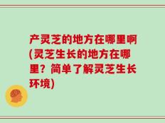 产灵芝的地方在哪里啊(灵芝生长的地方在哪里？简单了解灵芝生长环境)