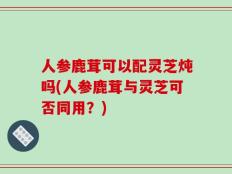 人参鹿茸可以配灵芝炖吗(人参鹿茸与灵芝可否同用？)