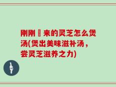 刚刚釆来的灵芝怎么煲汤(煲出美味滋补汤，尝灵芝滋养之力)