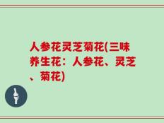 人参花灵芝菊花(三味养生花：人参花、灵芝、菊花)