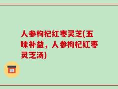 人参枸杞红枣灵芝(五味补益，人参枸杞红枣灵芝汤)