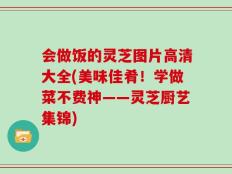 会做饭的灵芝图片高清大全(美味佳肴！学做菜不费神——灵芝厨艺集锦)