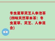 冬虫夏草灵芝人参泡茶(四味天然草本茶：冬虫夏草、灵芝、人参混合)