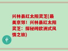 兴林县红太阳灵芝(最美京郊！兴林县红太阳灵芝：探秘纯欧洲式风情之旅)