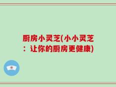 厨房小灵芝(小小灵芝：让你的厨房更健康)