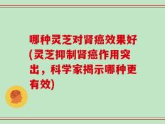 哪种灵芝对肾癌效果好(灵芝抑制肾癌作用突出，科学家揭示哪种更有效)