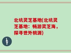 北坑灵芝基地(北坑灵芝基地：畅游灵芝海，探寻世外桃源)