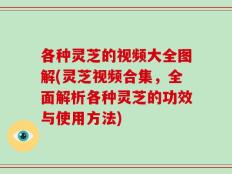各种灵芝的视频大全图解(灵芝视频合集，全面解析各种灵芝的功效与使用方法)