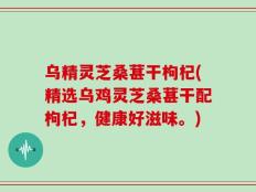 乌精灵芝桑葚干枸杞(精选乌鸡灵芝桑葚干配枸杞，健康好滋味。)