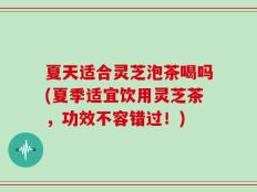 夏天适合灵芝泡茶喝吗(夏季适宜饮用灵芝茶，功效不容错过！)
