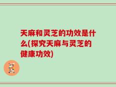 天麻和灵芝的功效是什么(探究天麻与灵芝的健康功效)