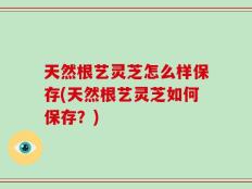 天然根艺灵芝怎么样保存(天然根艺灵芝如何保存？)