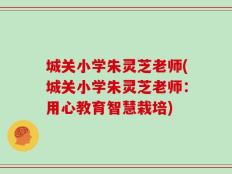 城关小学朱灵芝老师(城关小学朱灵芝老师：用心教育智慧栽培)