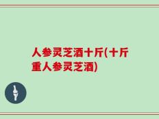 人参灵芝酒十斤(十斤重人参灵芝酒)