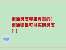 南通灵芝哪里有卖的(南通哪里可以买到灵芝？)
