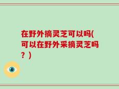 在野外摘灵芝可以吗(可以在野外采摘灵芝吗？)