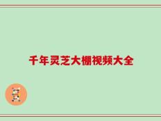 千年灵芝大棚视频大全